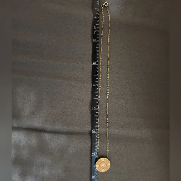 Vintage Van Dell 12K Gold Filled Enamel Floral Necklace - Picture 8 of 10